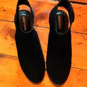 Adam Tucker black suede booties